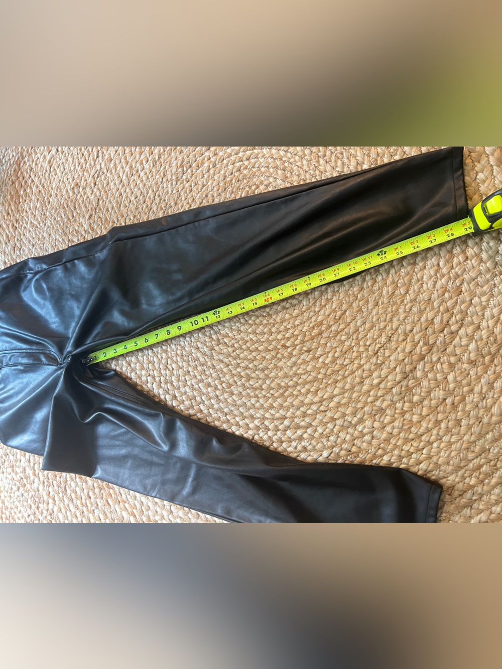 Dynamite Black Faux Leather Straight Leg Pants Size 8 - Picture 5 of 6